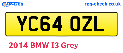 YC64OZL are the vehicle registration plates.