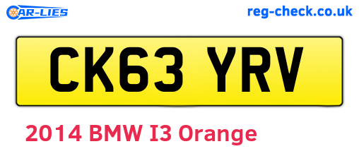 CK63YRV are the vehicle registration plates.