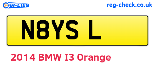 N8YSL are the vehicle registration plates.