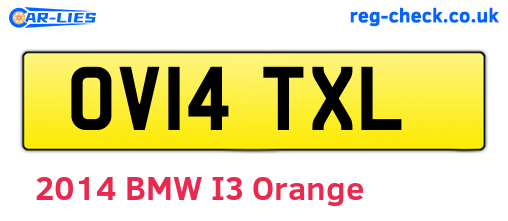 OV14TXL are the vehicle registration plates.