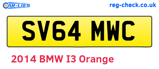 SV64MWC are the vehicle registration plates.