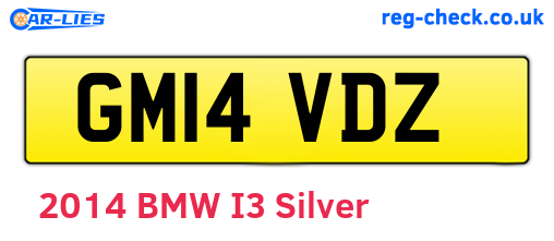 GM14VDZ are the vehicle registration plates.