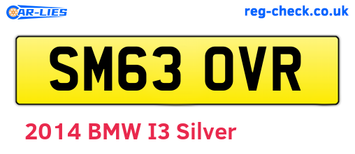 SM63OVR are the vehicle registration plates.