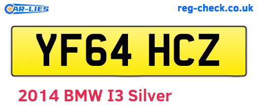 YF64HCZ are the vehicle registration plates.