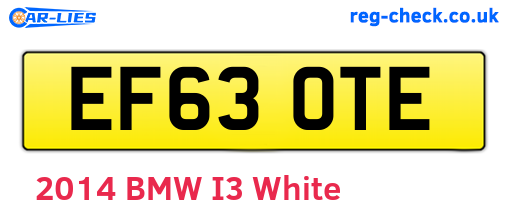 EF63OTE are the vehicle registration plates.