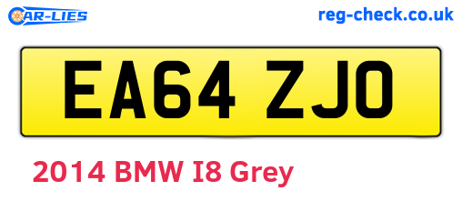 EA64ZJO are the vehicle registration plates.