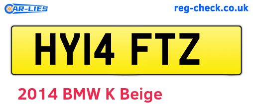 HY14FTZ are the vehicle registration plates.
