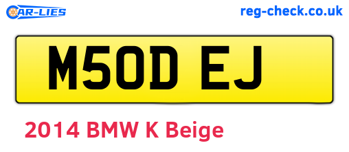 M50DEJ are the vehicle registration plates.