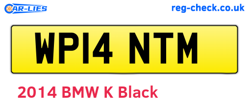 WP14NTM are the vehicle registration plates.