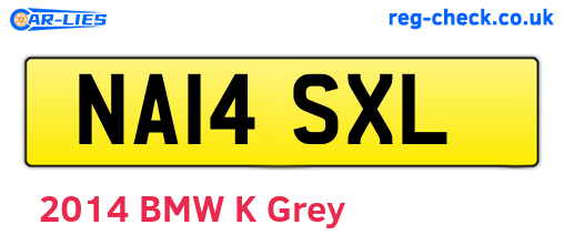 NA14SXL are the vehicle registration plates.