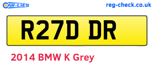 R27DDR are the vehicle registration plates.