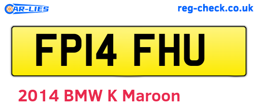 FP14FHU are the vehicle registration plates.