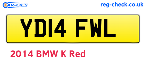 YD14FWL are the vehicle registration plates.