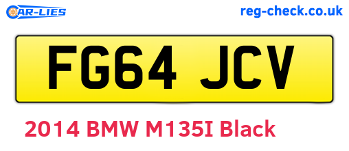 FG64JCV are the vehicle registration plates.