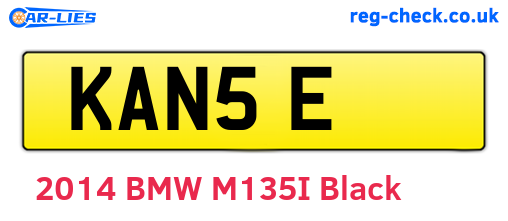 KAN5E are the vehicle registration plates.