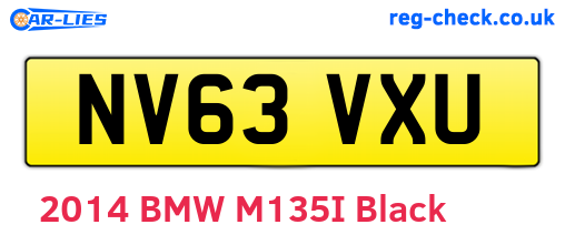 NV63VXU are the vehicle registration plates.