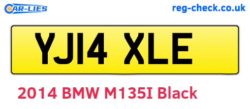 YJ14XLE are the vehicle registration plates.