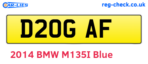 D20GAF are the vehicle registration plates.