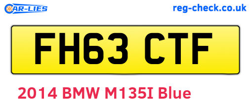 FH63CTF are the vehicle registration plates.