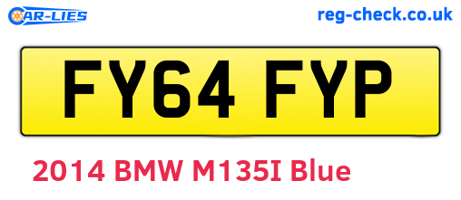 FY64FYP are the vehicle registration plates.