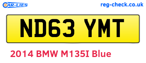 ND63YMT are the vehicle registration plates.