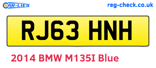 RJ63HNH are the vehicle registration plates.