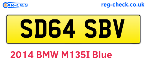 SD64SBV are the vehicle registration plates.