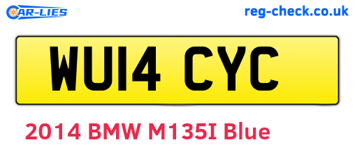 WU14CYC are the vehicle registration plates.