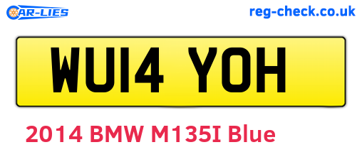 WU14YOH are the vehicle registration plates.