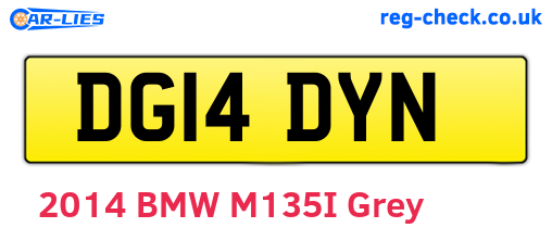 DG14DYN are the vehicle registration plates.