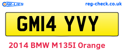 GM14YVY are the vehicle registration plates.