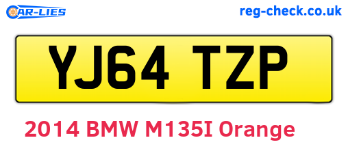 YJ64TZP are the vehicle registration plates.
