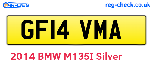 GF14VMA are the vehicle registration plates.