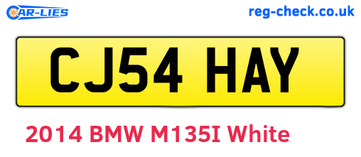 CJ54HAY are the vehicle registration plates.