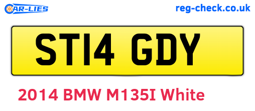 ST14GDY are the vehicle registration plates.