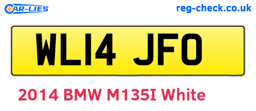 WL14JFO are the vehicle registration plates.