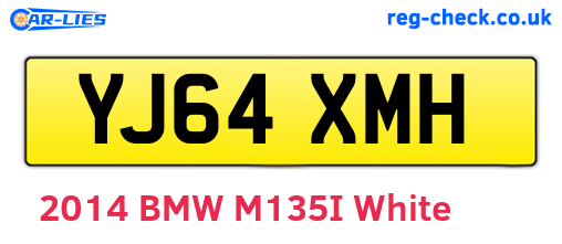 YJ64XMH are the vehicle registration plates.