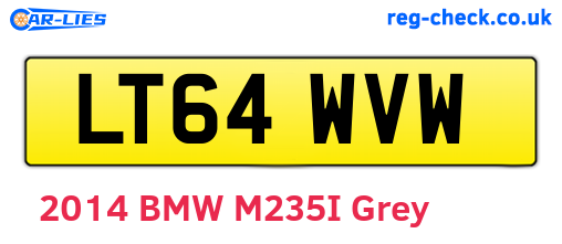 LT64WVW are the vehicle registration plates.