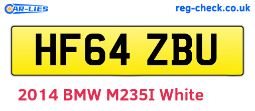 HF64ZBU are the vehicle registration plates.