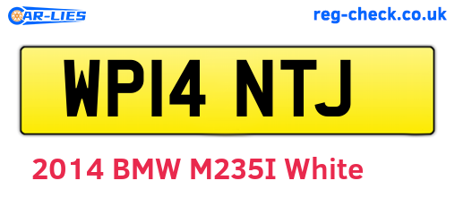 WP14NTJ are the vehicle registration plates.
