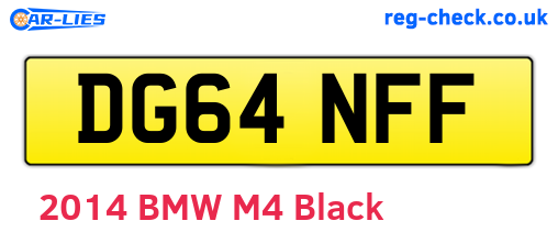 DG64NFF are the vehicle registration plates.