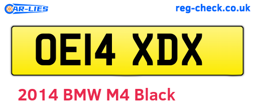 OE14XDX are the vehicle registration plates.