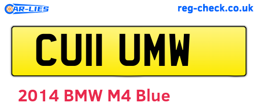 CU11UMW are the vehicle registration plates.