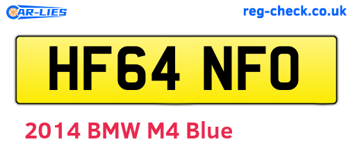 HF64NFO are the vehicle registration plates.