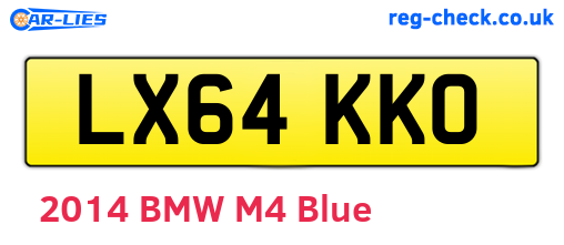 LX64KKO are the vehicle registration plates.