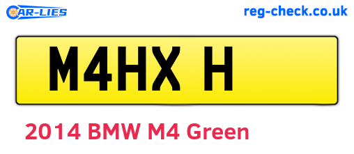 M4HXH are the vehicle registration plates.
