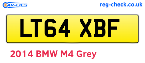 LT64XBF are the vehicle registration plates.