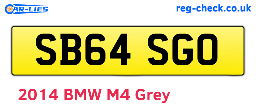 SB64SGO are the vehicle registration plates.