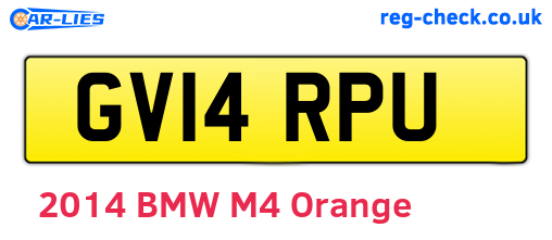 GV14RPU are the vehicle registration plates.