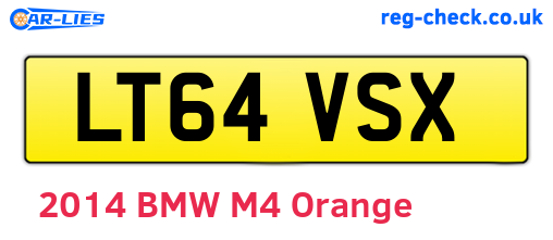 LT64VSX are the vehicle registration plates.